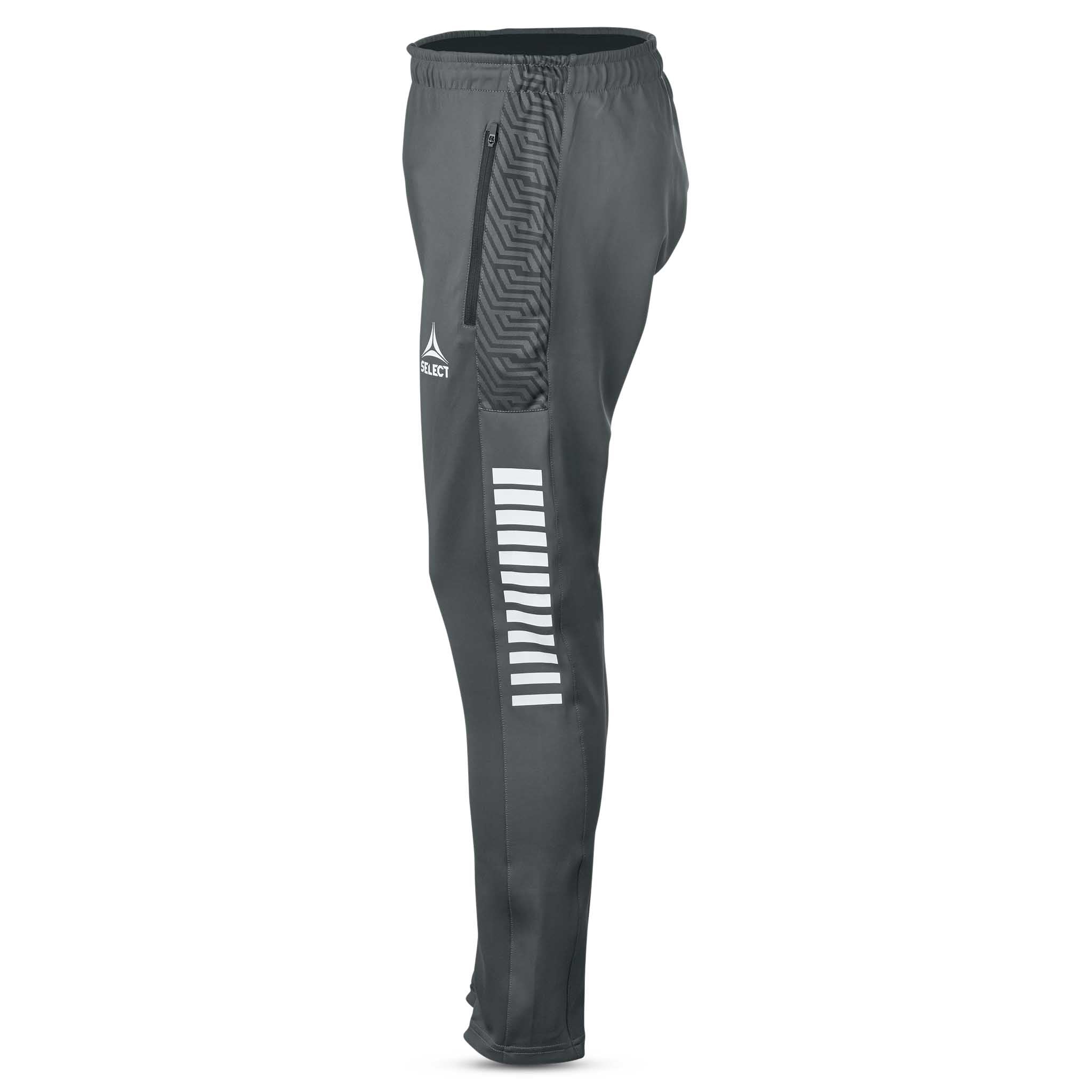 Grå och vita Training pants Regular Fit Monaco v24, Match & Training fotbollskläder, sett från höger sida.