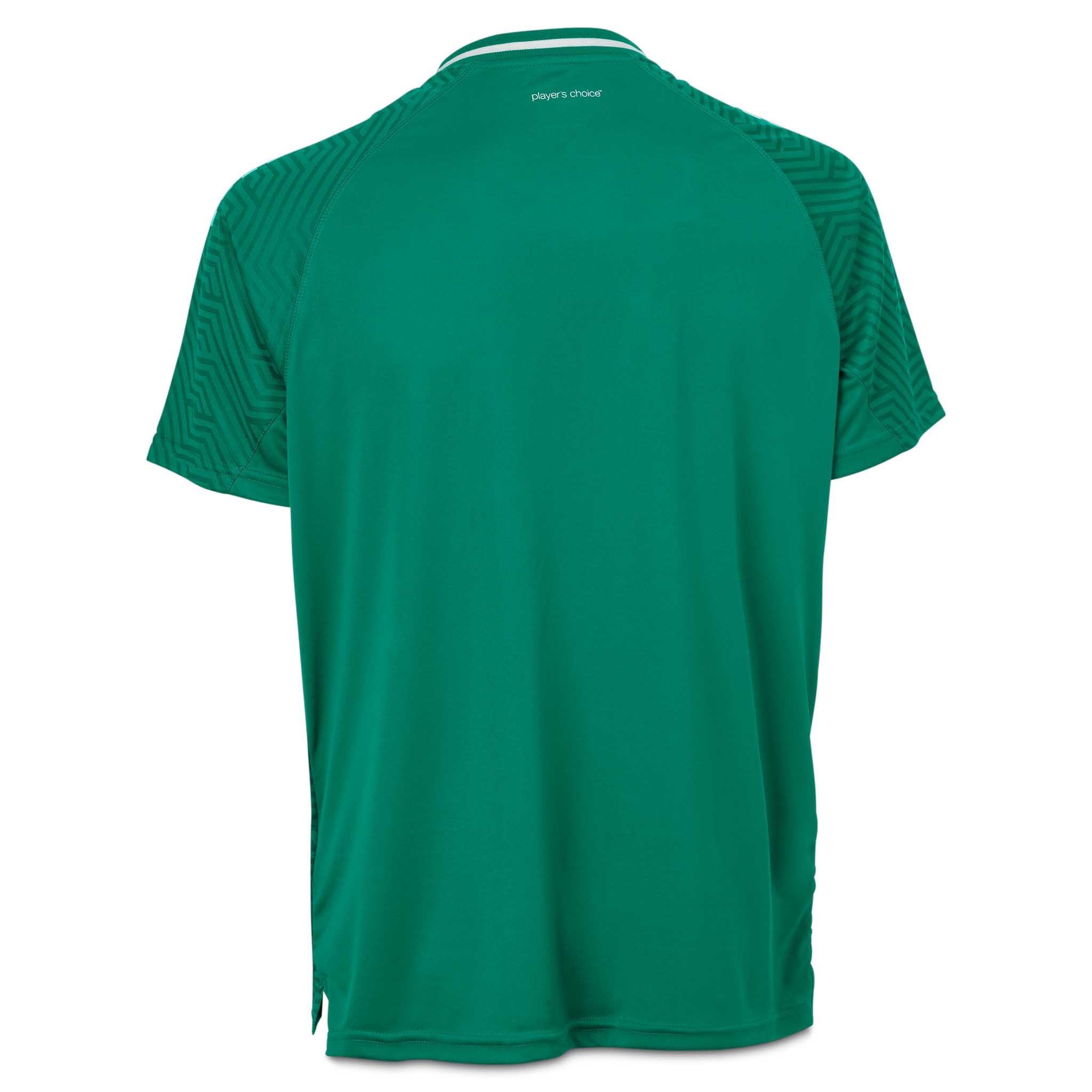 Player shirt S/S Monaco v24, grön med vita detaljer. Match & Training wear, baksida.