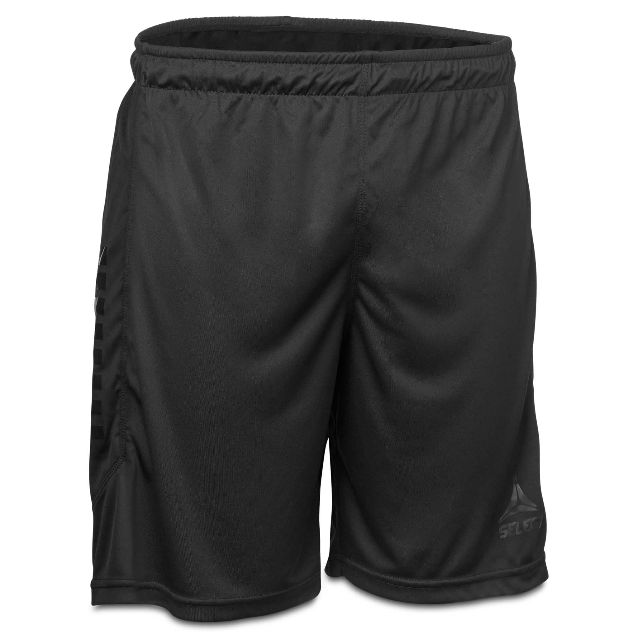 Svarta Player shorts Monaco v24, Match & Training wear, sedda framifrån med resår i midjan.