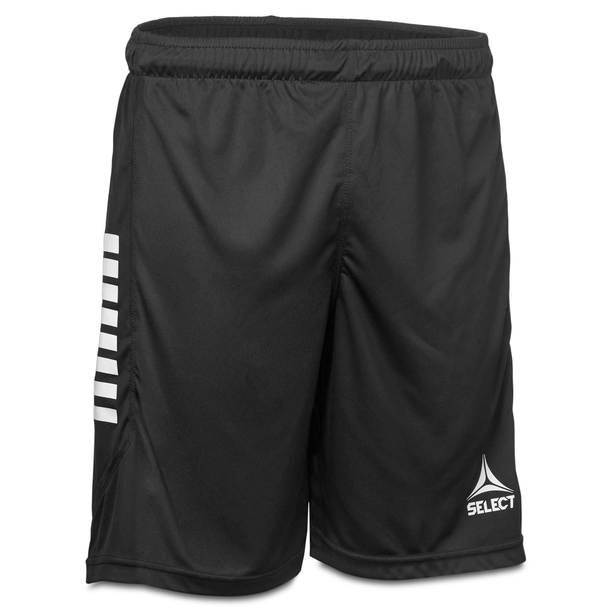 Svarta Player shorts Monaco v24, Match- och träningskläder, vit logga, framifrån