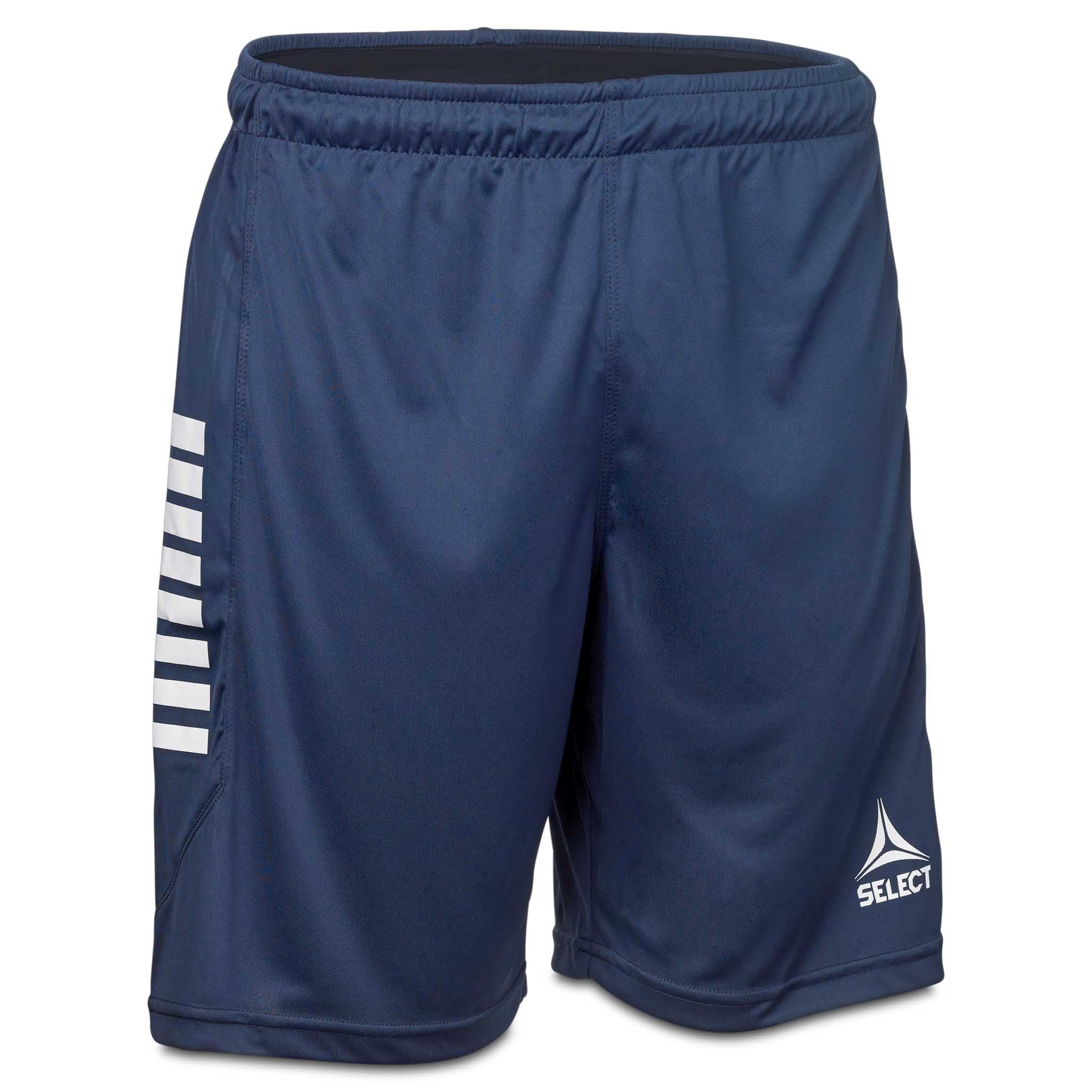Player shorts Monaco v24, marinblå med vita detaljer, match- och träningskläder, framifrån