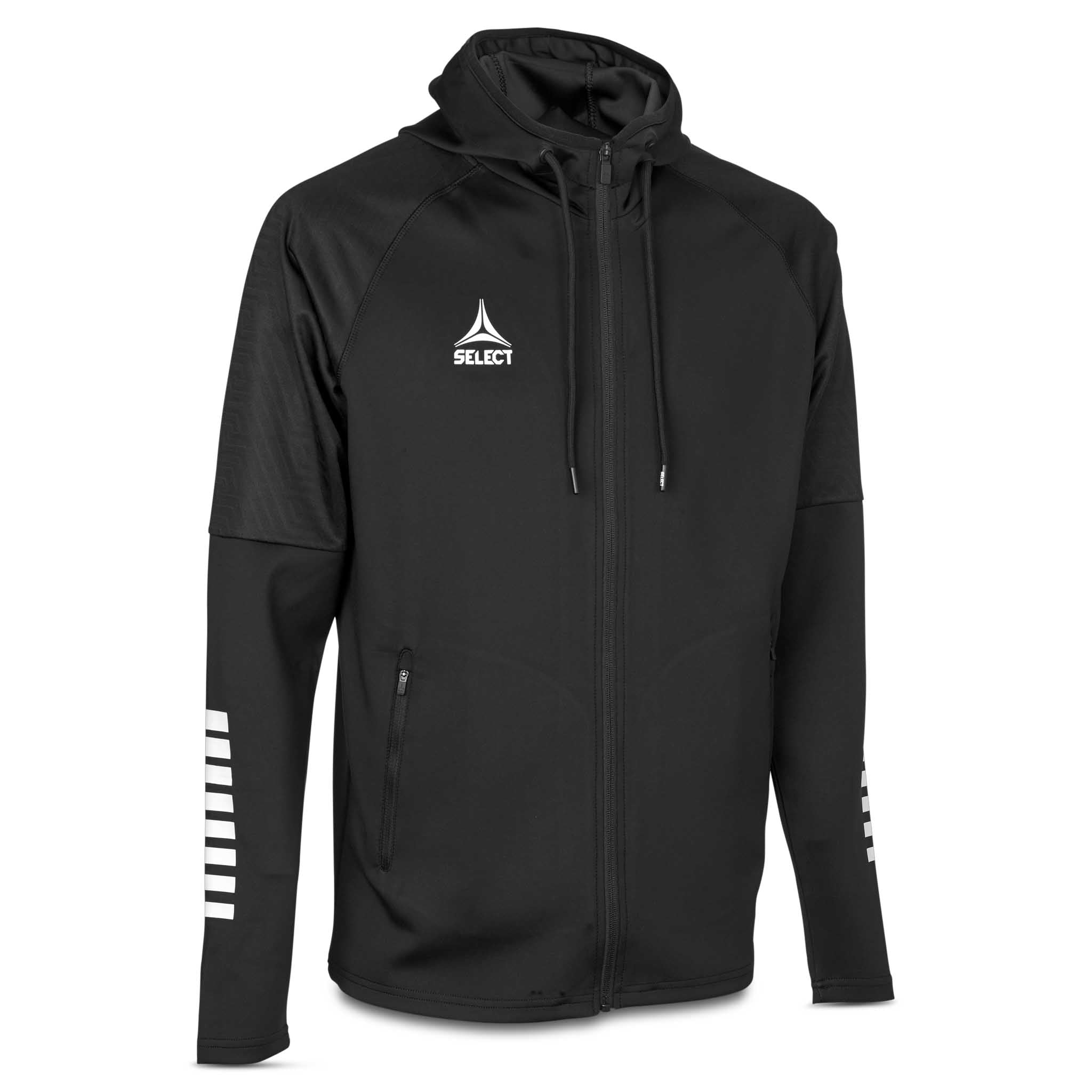 Monaco Zip hoodie #färg_svart/vit