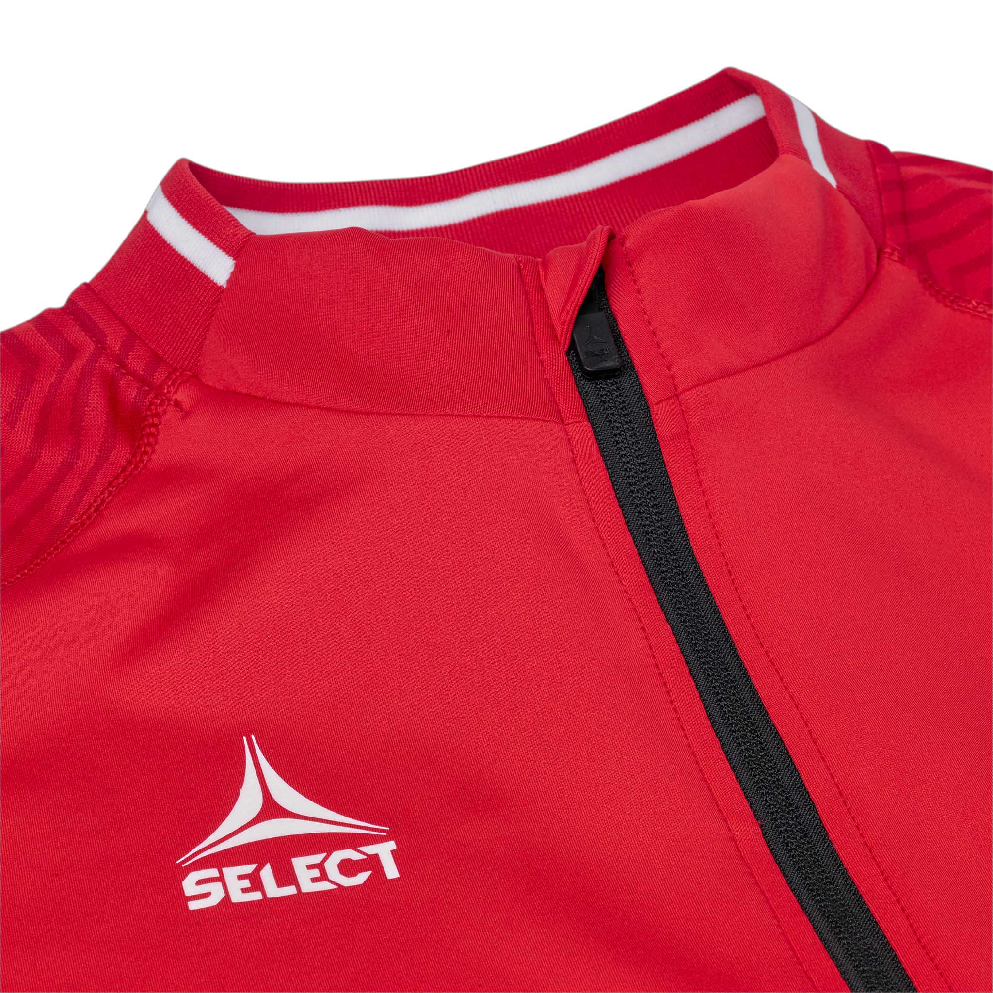 Monaco Sweatshirt för träning 1/2 dragkedja - Barn #färg_ #färg_röd/vit #färg_röd/vit