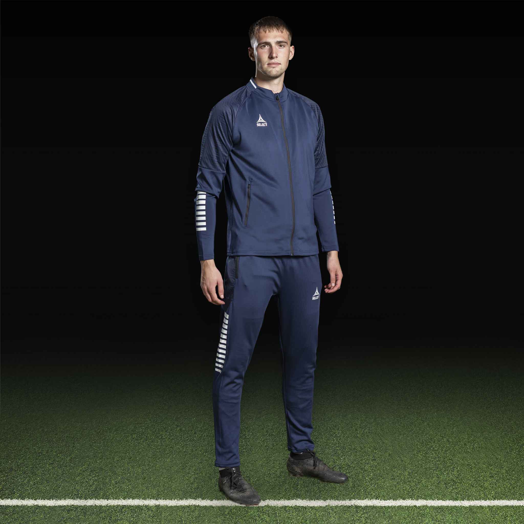 Monaco Träningsbyxor Slim Fit #färg_ #färg_marin/vit #färg_marin/vit