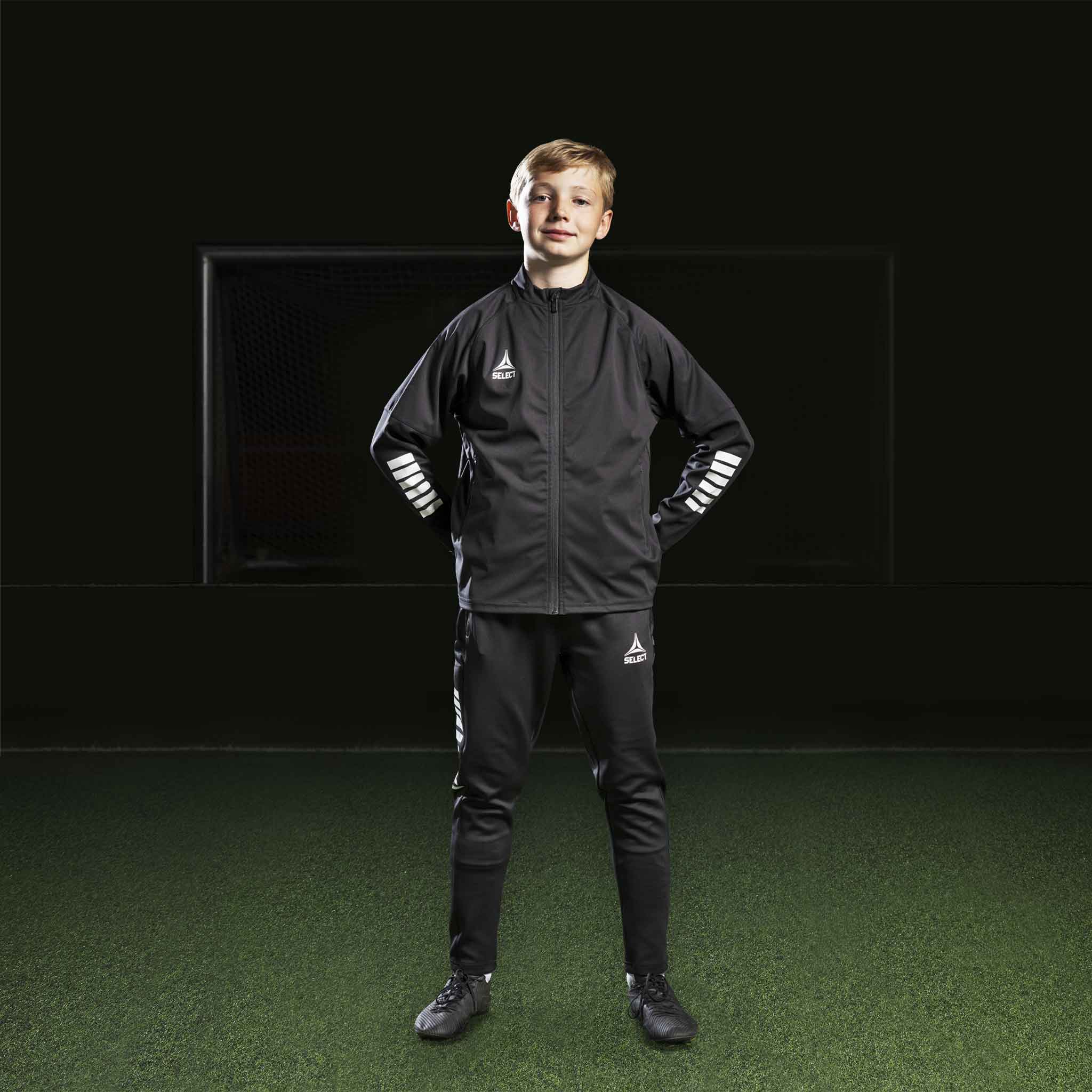 Monaco Träningsjacka - Barn #färg_ #färg_svart/vit #färg_svart/vit