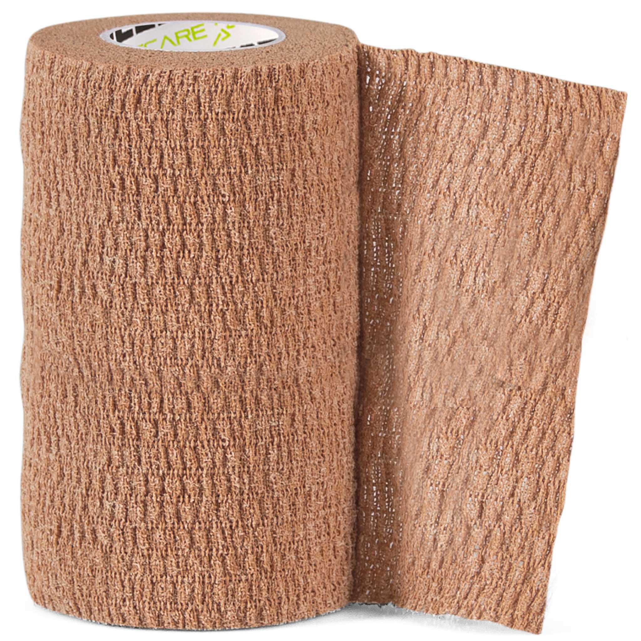 Framsida av beige Stretch Bandage, Sports care, självhäftande elastisk fotbollslinda