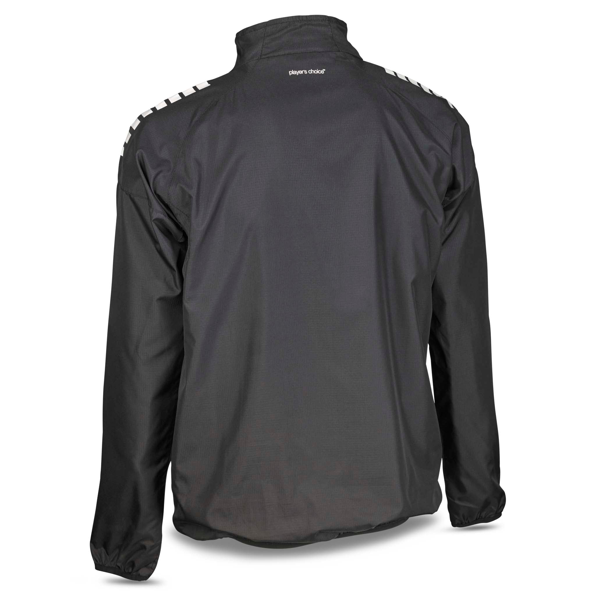 Baksida av svart Windbreaker Spain v25, Match & Training wear, med vita axeldetaljer.