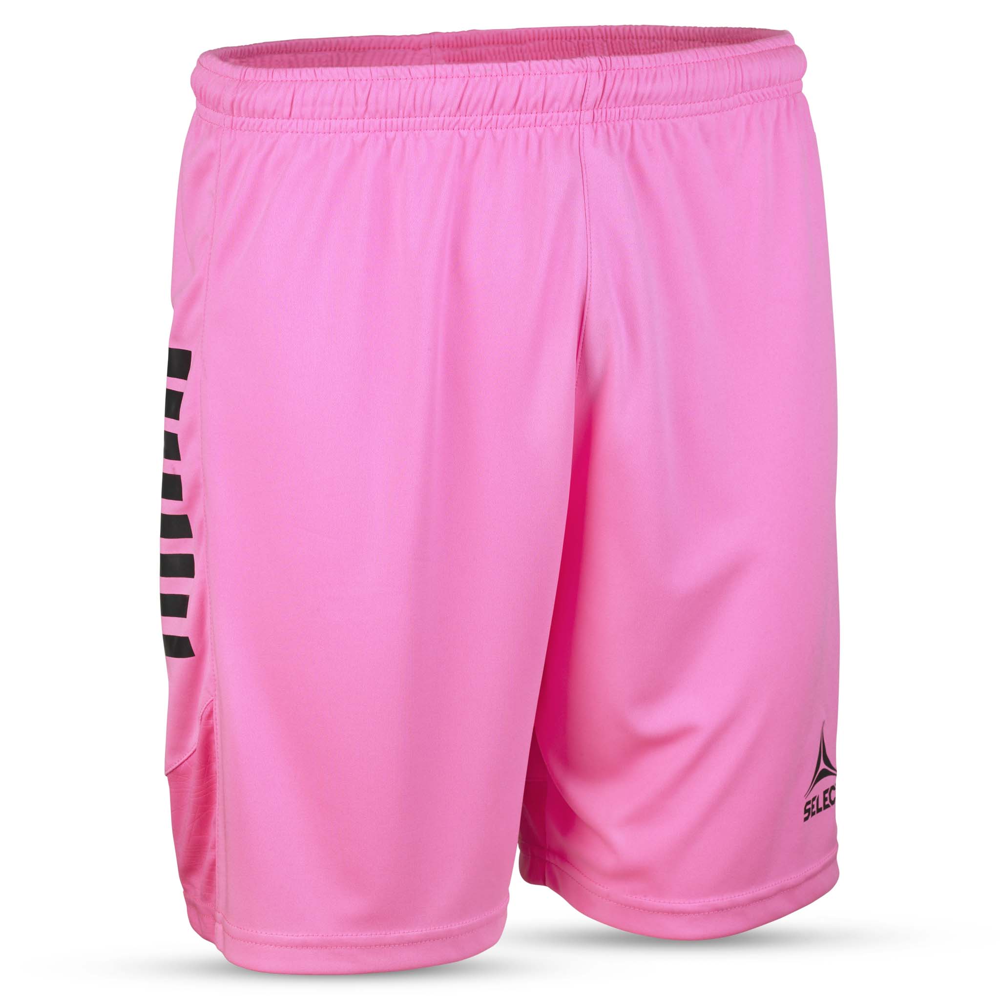 Rosa Player shorts Spain v25, match- och träningskläder, sedd framifrån med svart logotyp