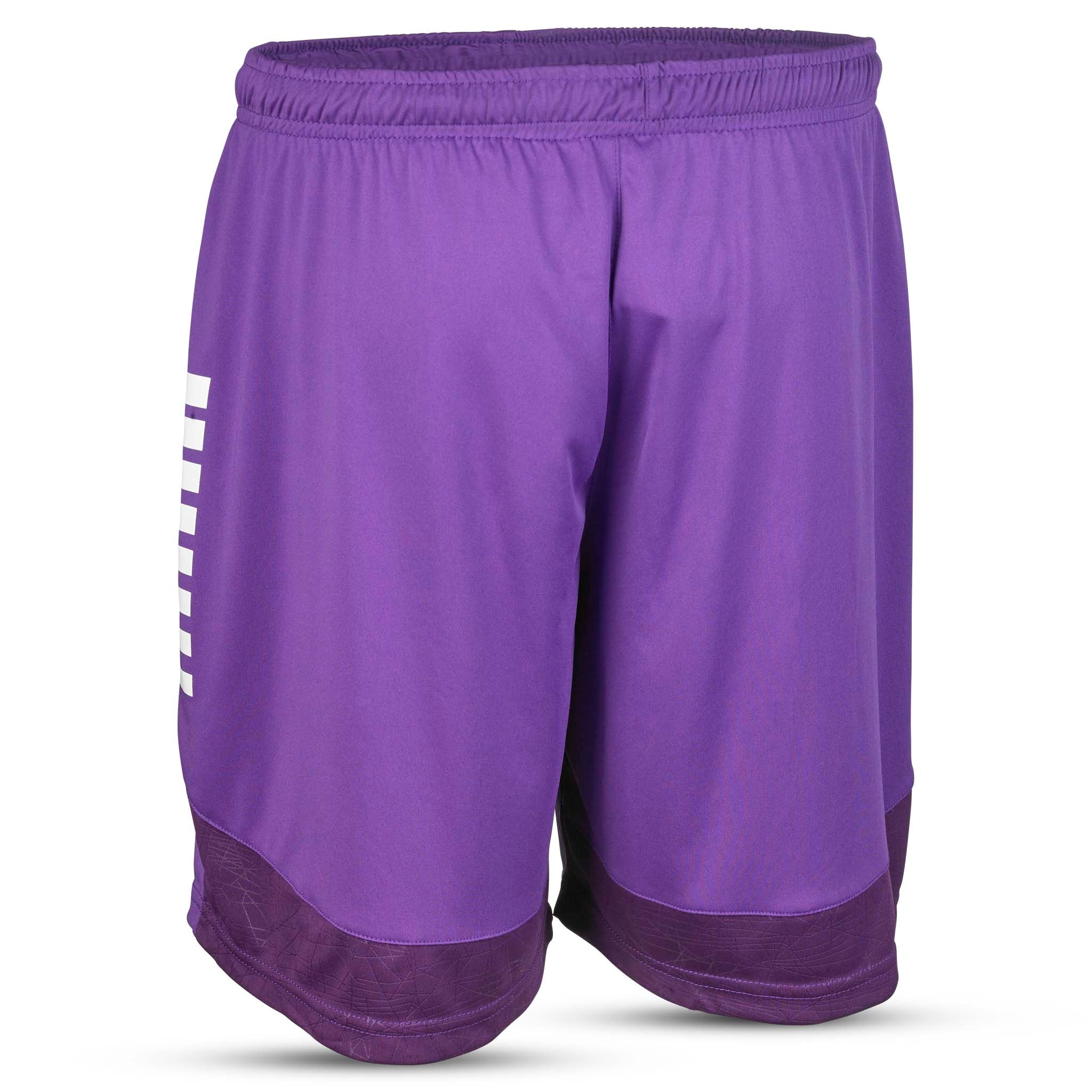 Player shorts Spain v25, lila med vit logga, baksida. Match & Training wear fotboll.