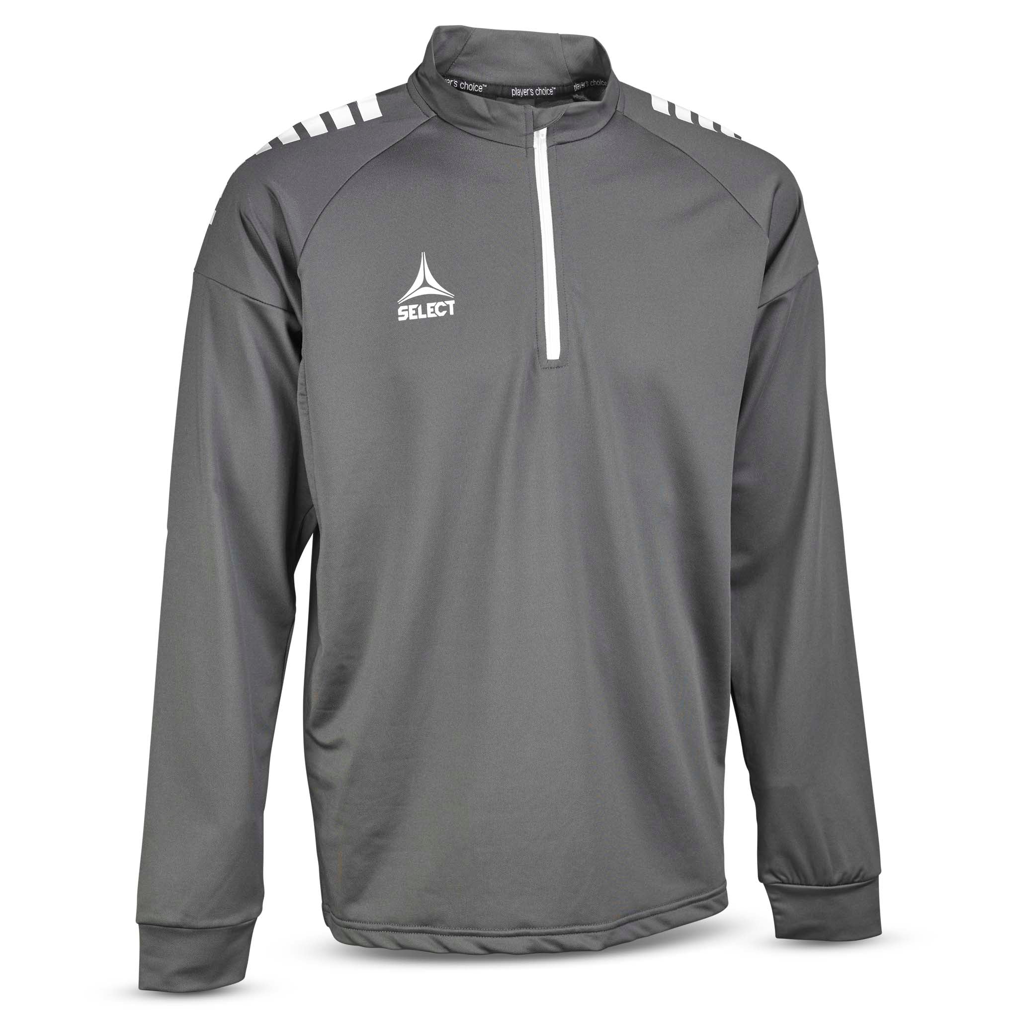 Framifrån av grå och vit Training sweat 1/2 zip Spain v25, match- och träningskläder för fotboll