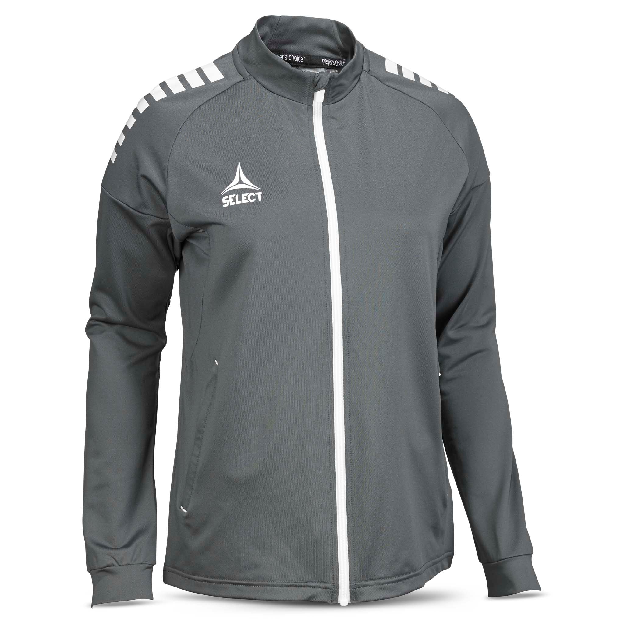 Framsida av grå och vit Training zip jacket Spain woman v25, Match & Training-kläder för fotboll