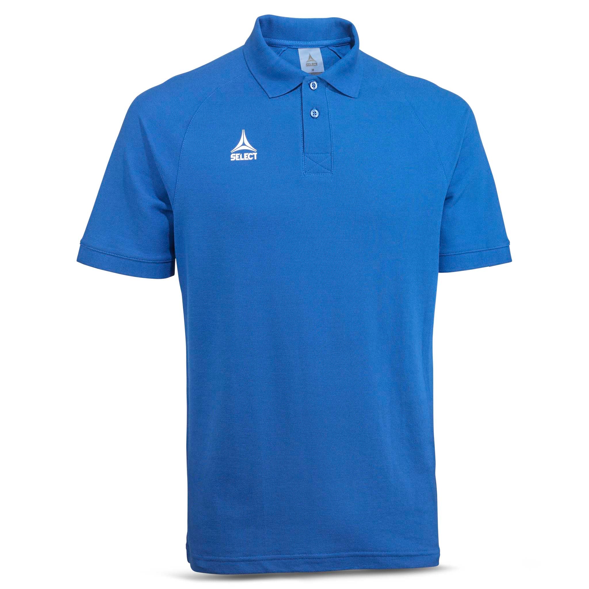 Blå Polo t-shirt Oxford v25, fritidskläder, framifrån