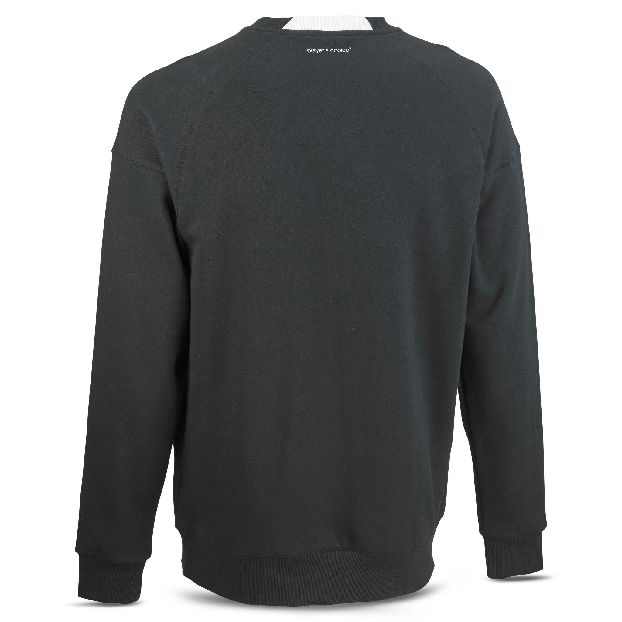 Svart Sweat Oxford v25 fritidskläder, baksidesvy av den långärmade sweatshirten.