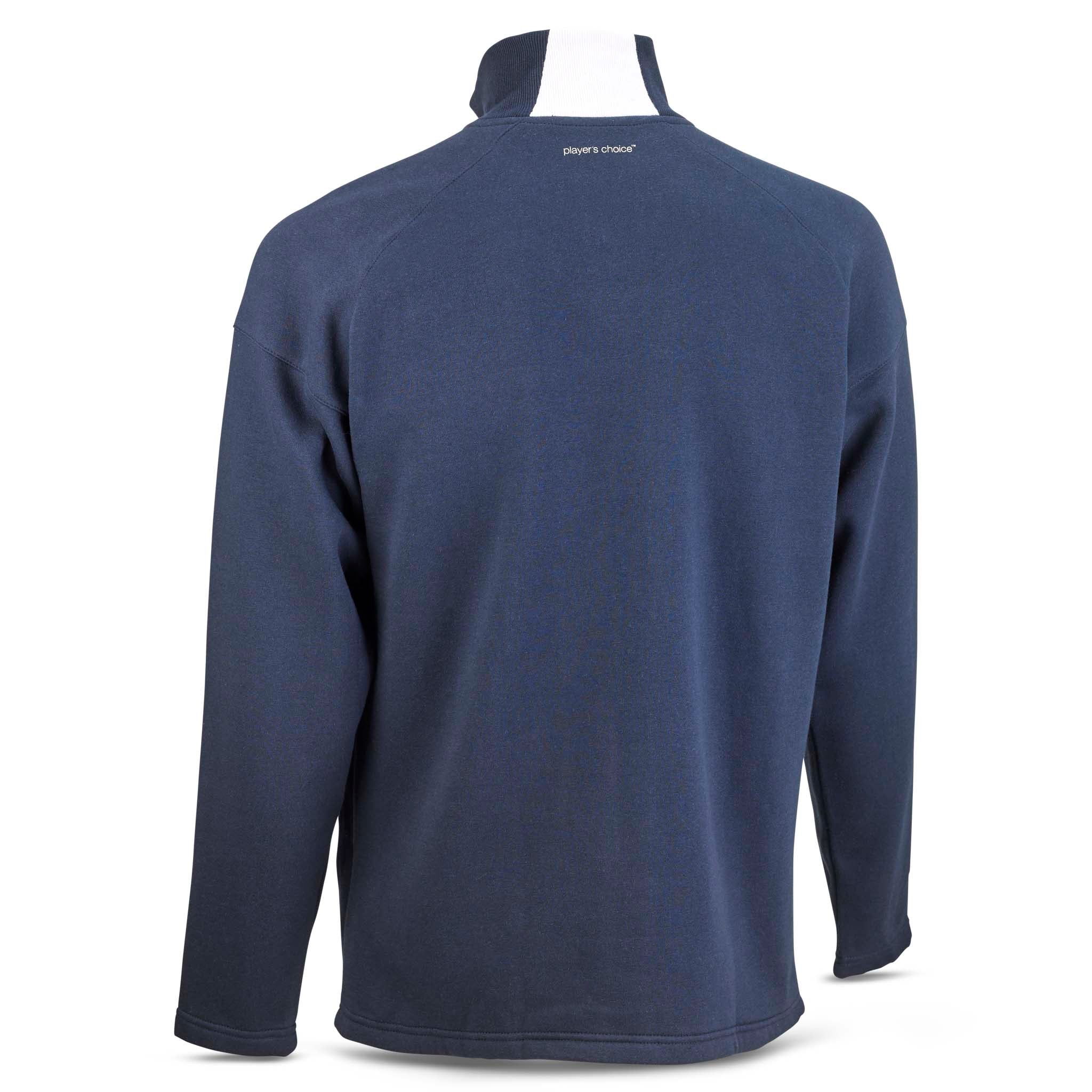 Marinblå Zip jacket Oxford v25, fritidskläder, sett bakifrån