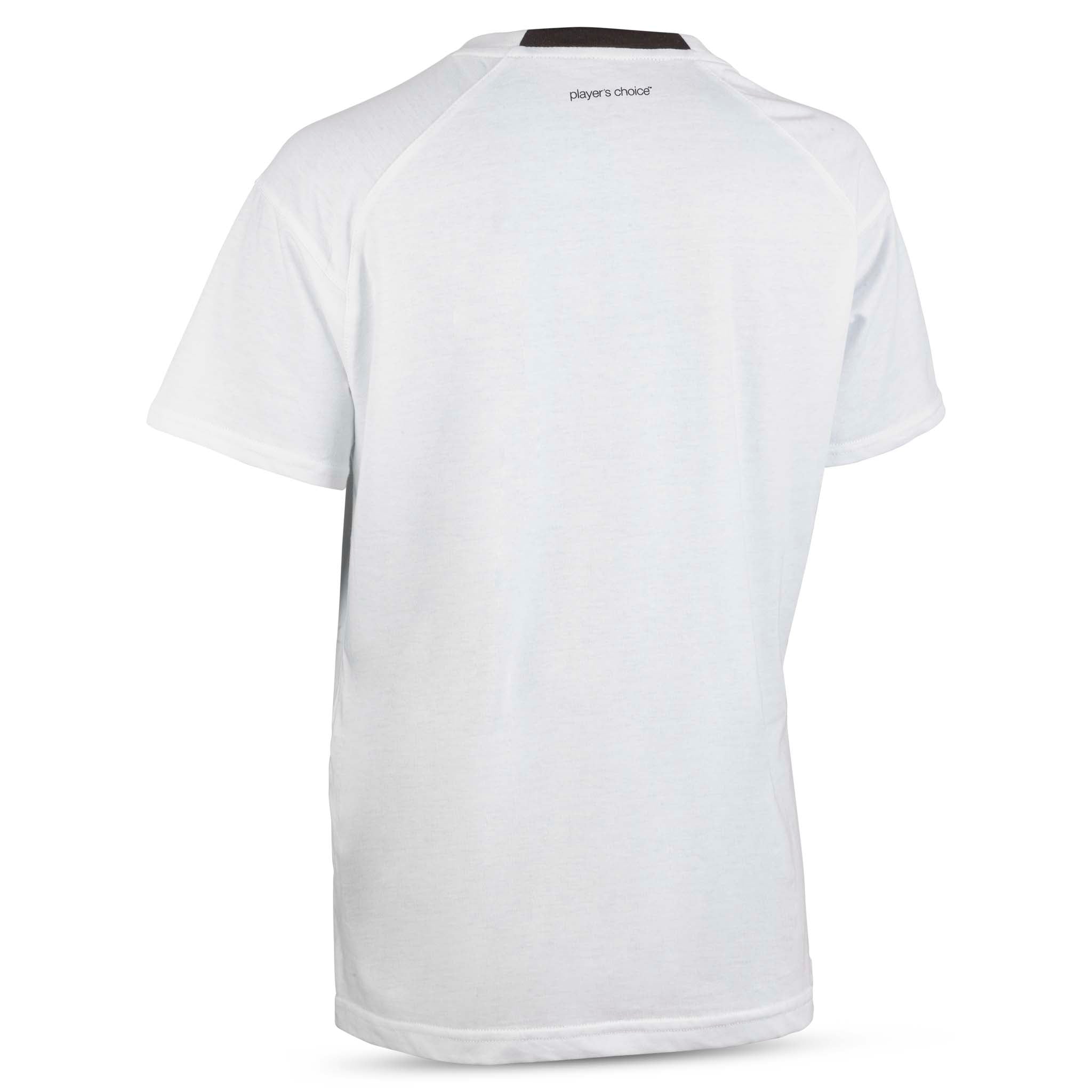Vit T-Shirt Oxford woman v25, fritidskläder, sedd bakifrån.