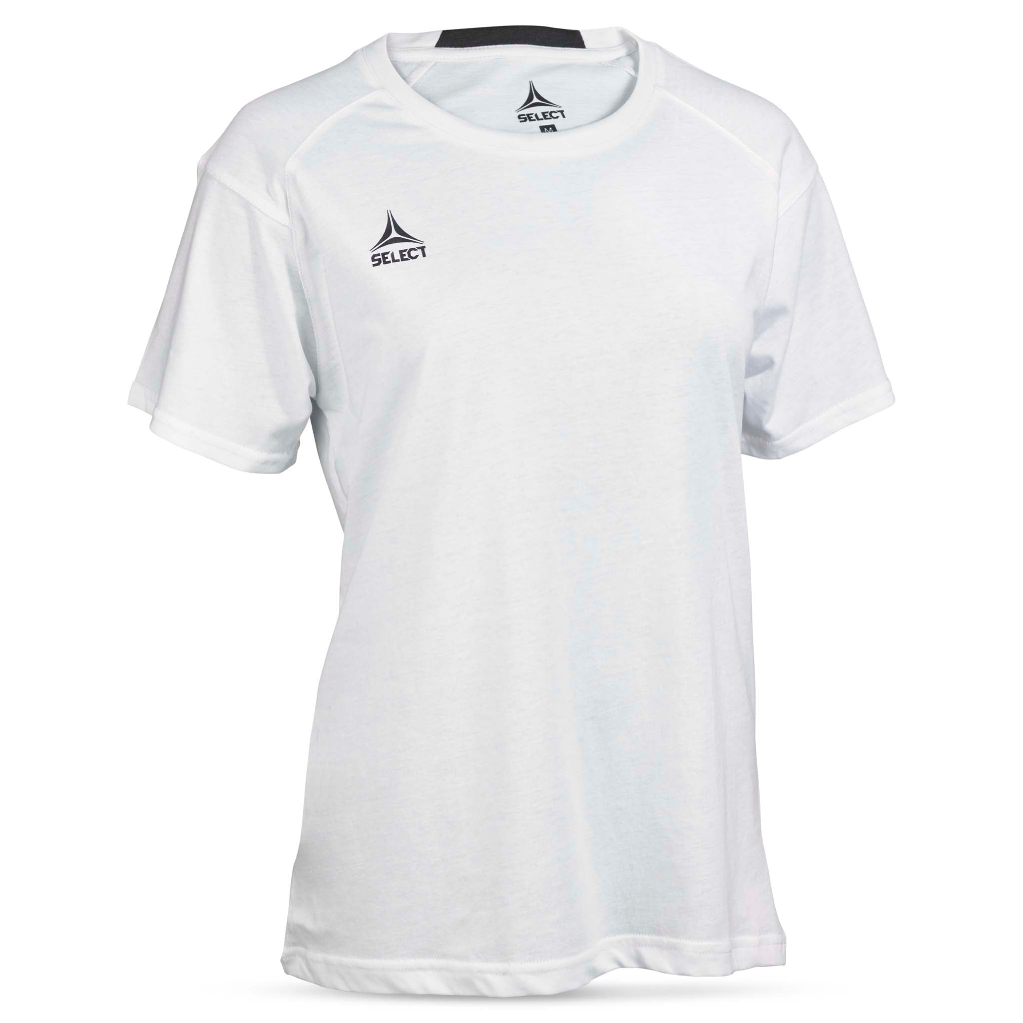 Vit T-Shirt Oxford woman v25, fritidskläder, sedd framifrån