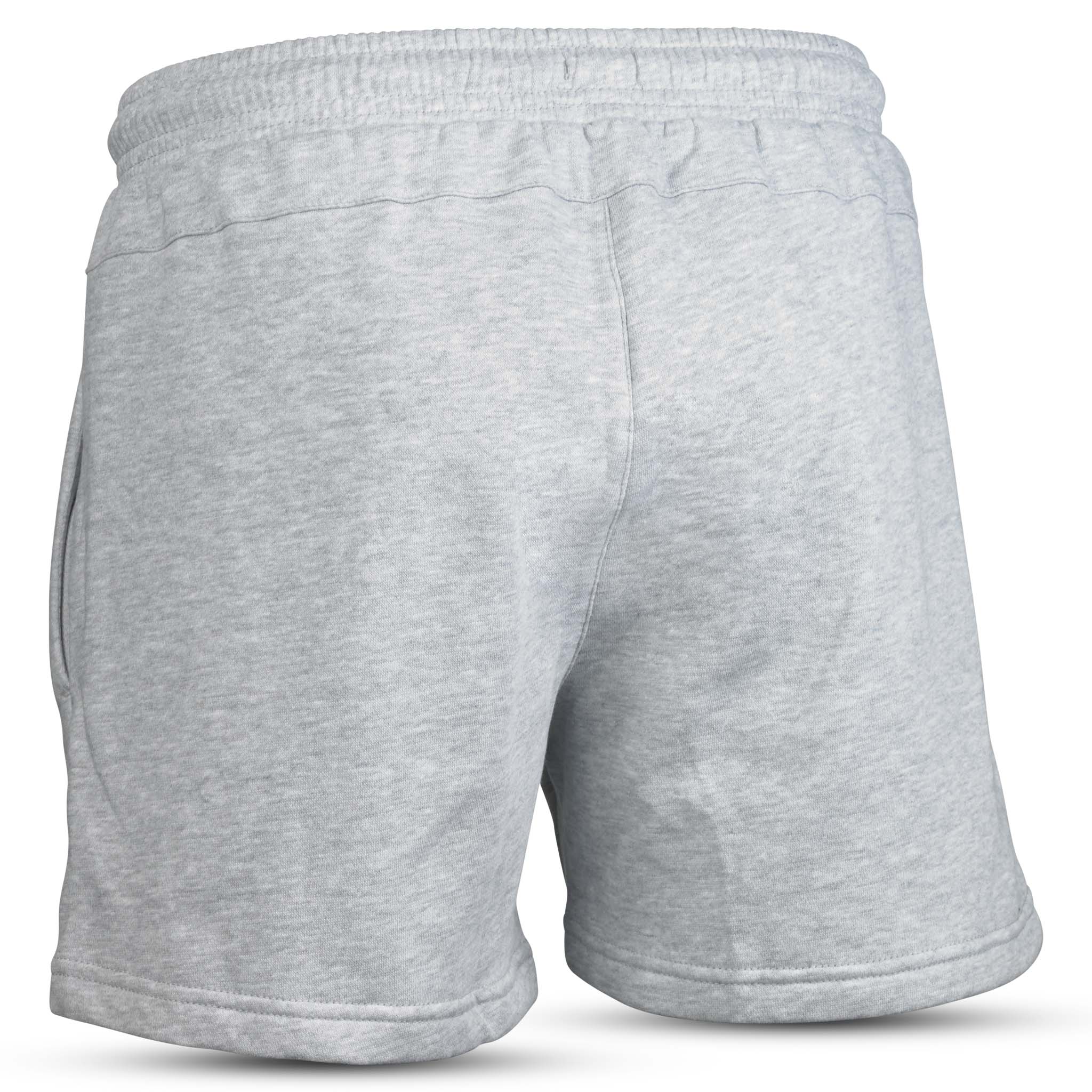 Grå Sweat shorts Oxford women v25, fritidskläder, visad från vänster baksida.