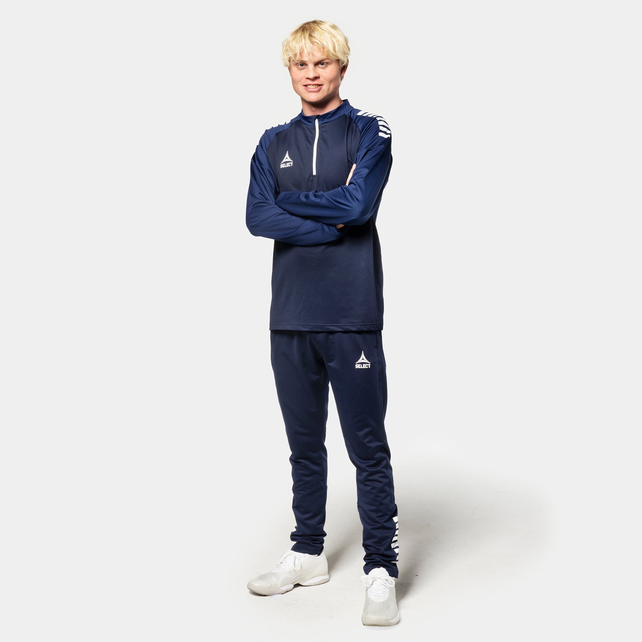 Spain Träning sweatshirt 1/2 zip #färg_ #färg_marin/vit #färg_marin/vit