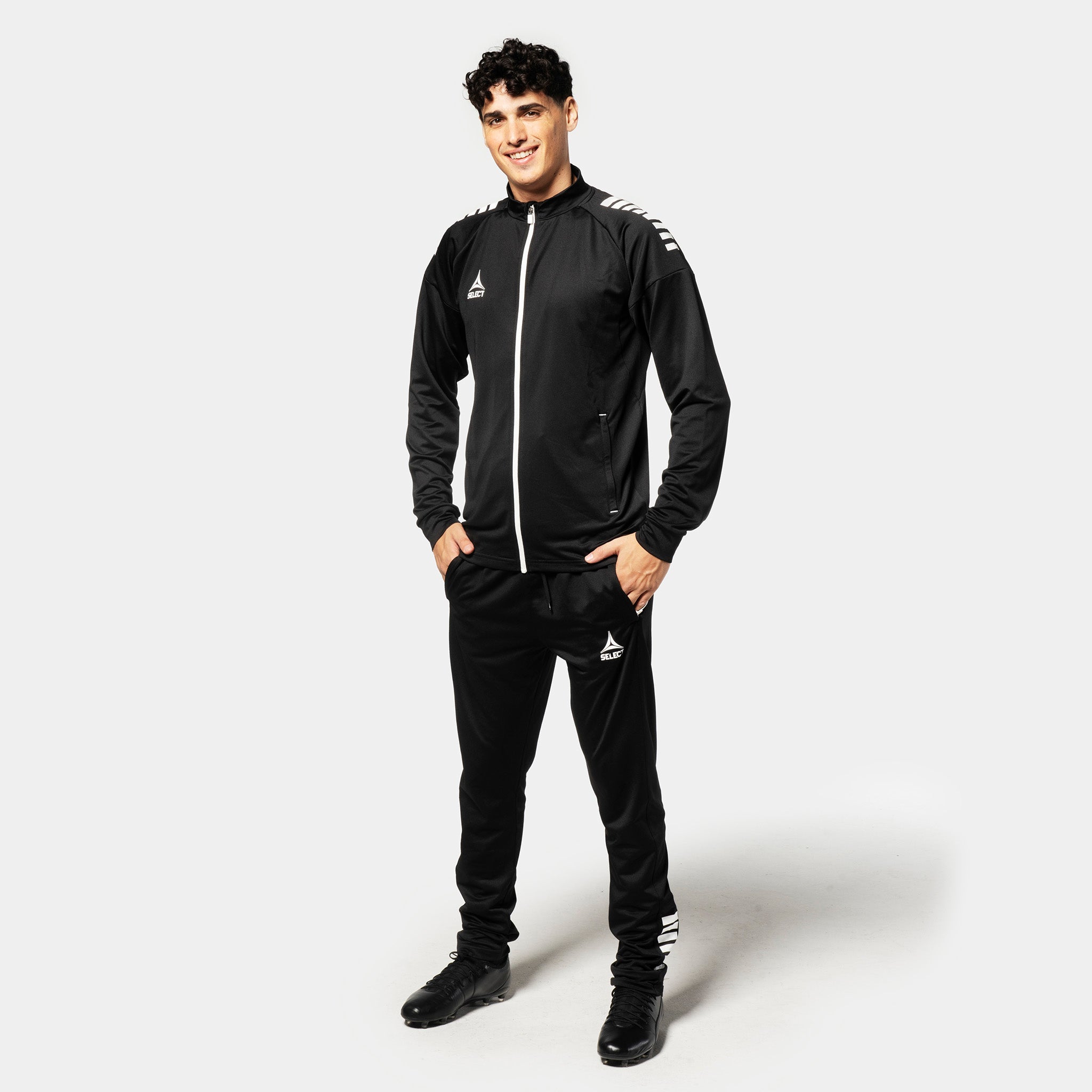 Spain Träningsjacka med dragkedja #färg_ #färg_svart/vit #färg_svart/vit