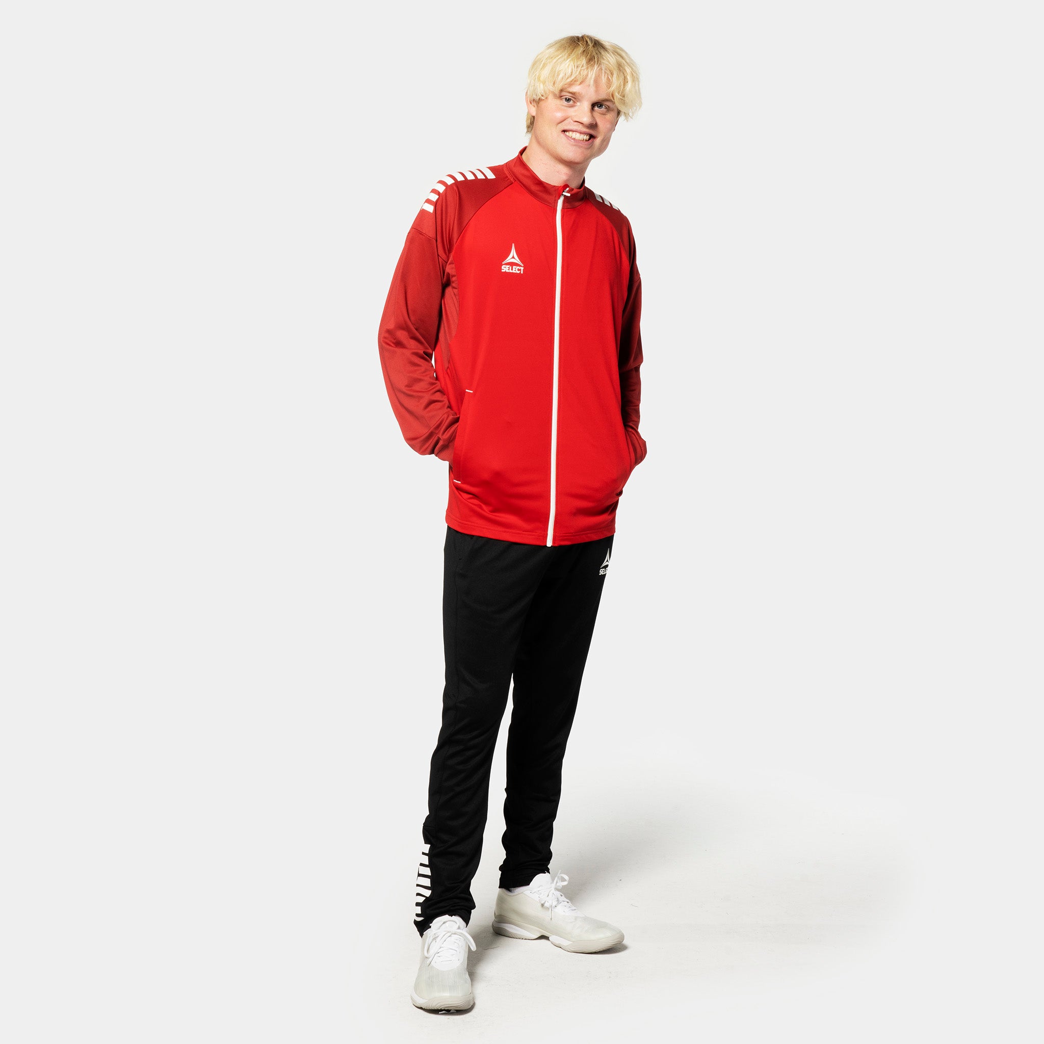 Spain Träningsbyxor regular fit #färg_ #färg_röd/vit #färg_svart