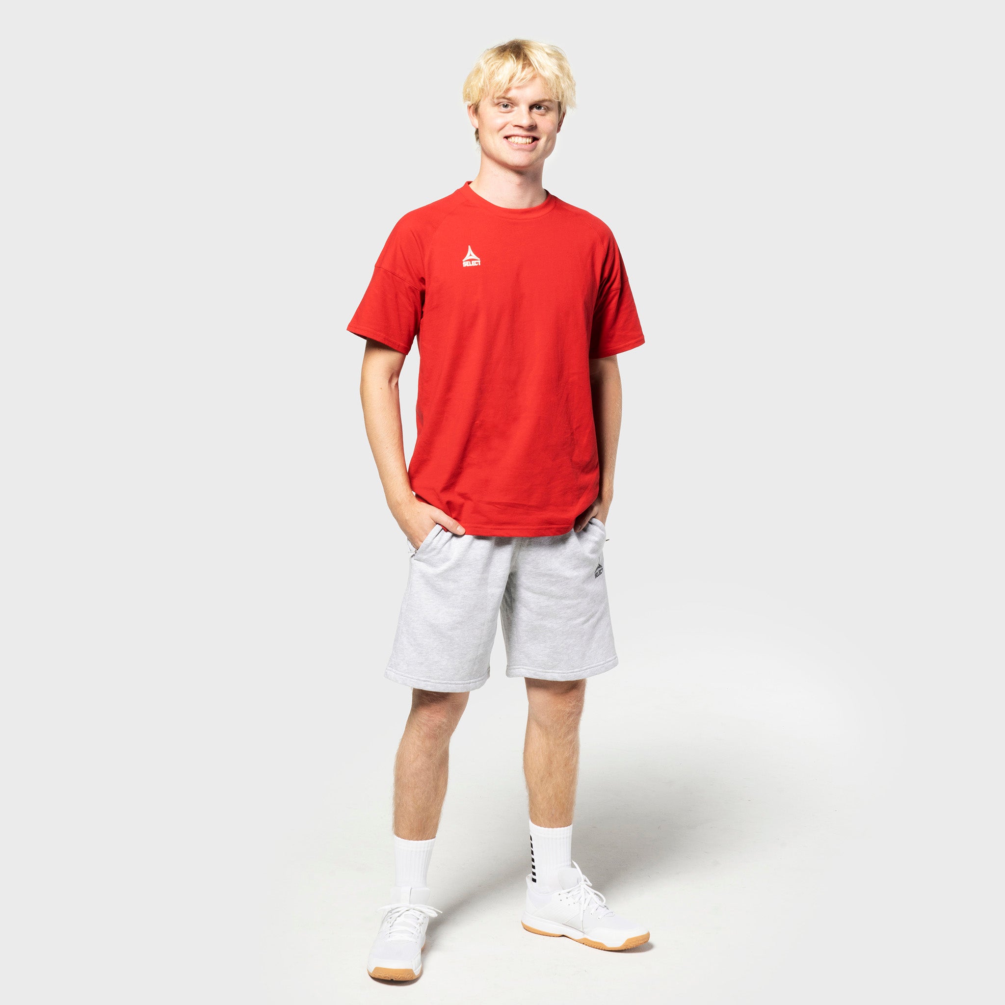 Oxford sweat shorts #färg_ #färg_röd #färg_grå