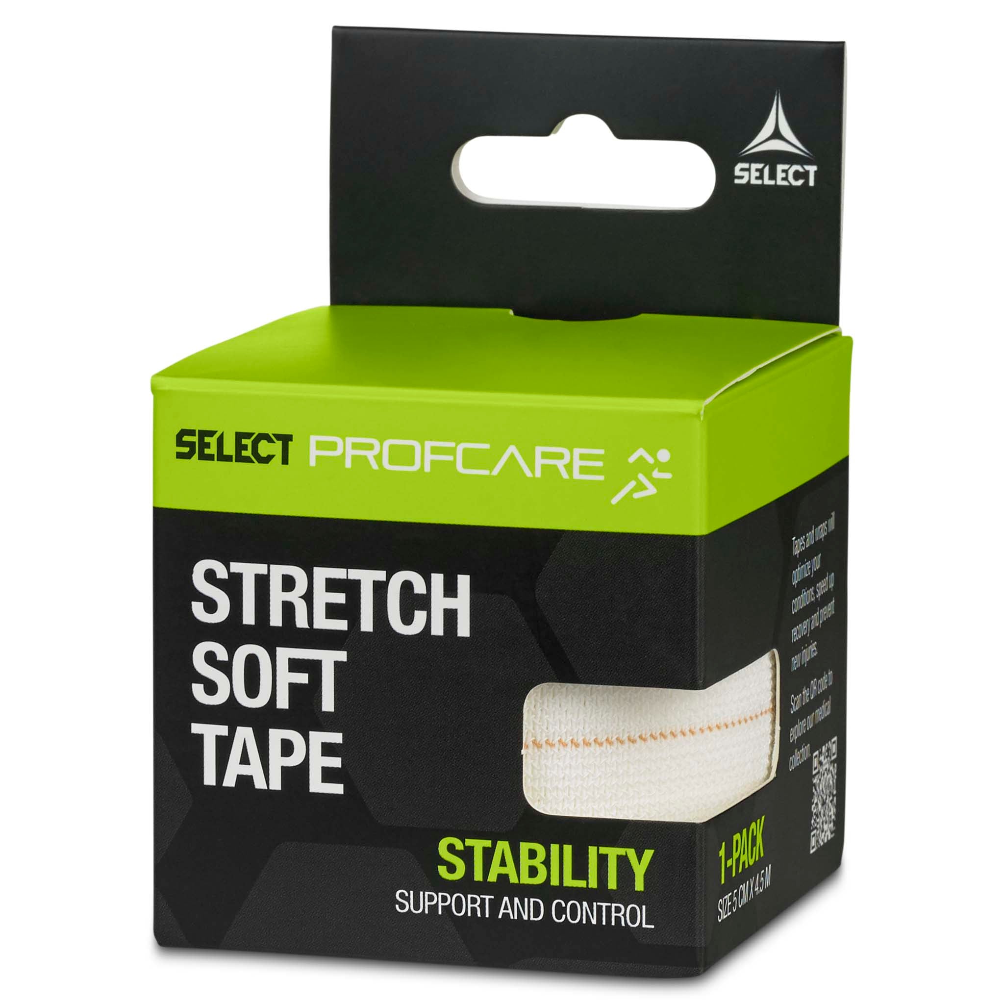 Stretch mjuk (5 cm. x 4,5 m.) #färg_vit