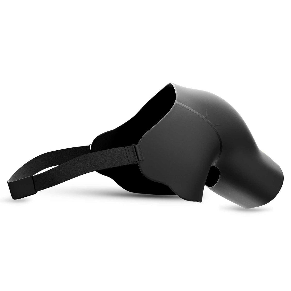 Framsida av svart Shoulder Support, ett sportstöd med justerbar rem.
