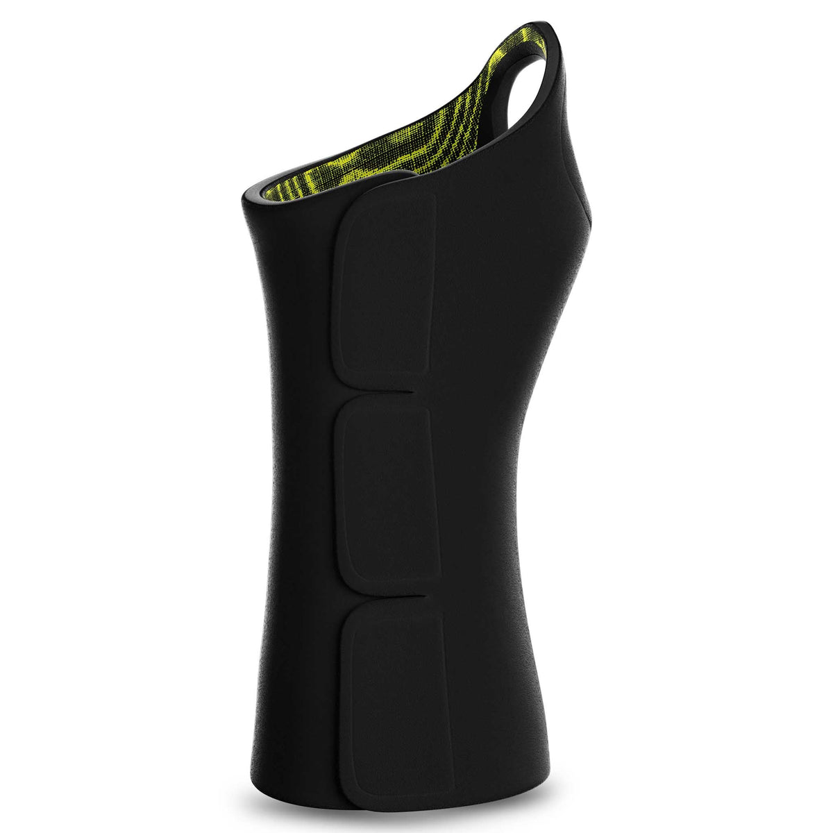 Wrist Support 3 R sportsstøtte, bagsidevisning, sort med grønt indvendigt for.