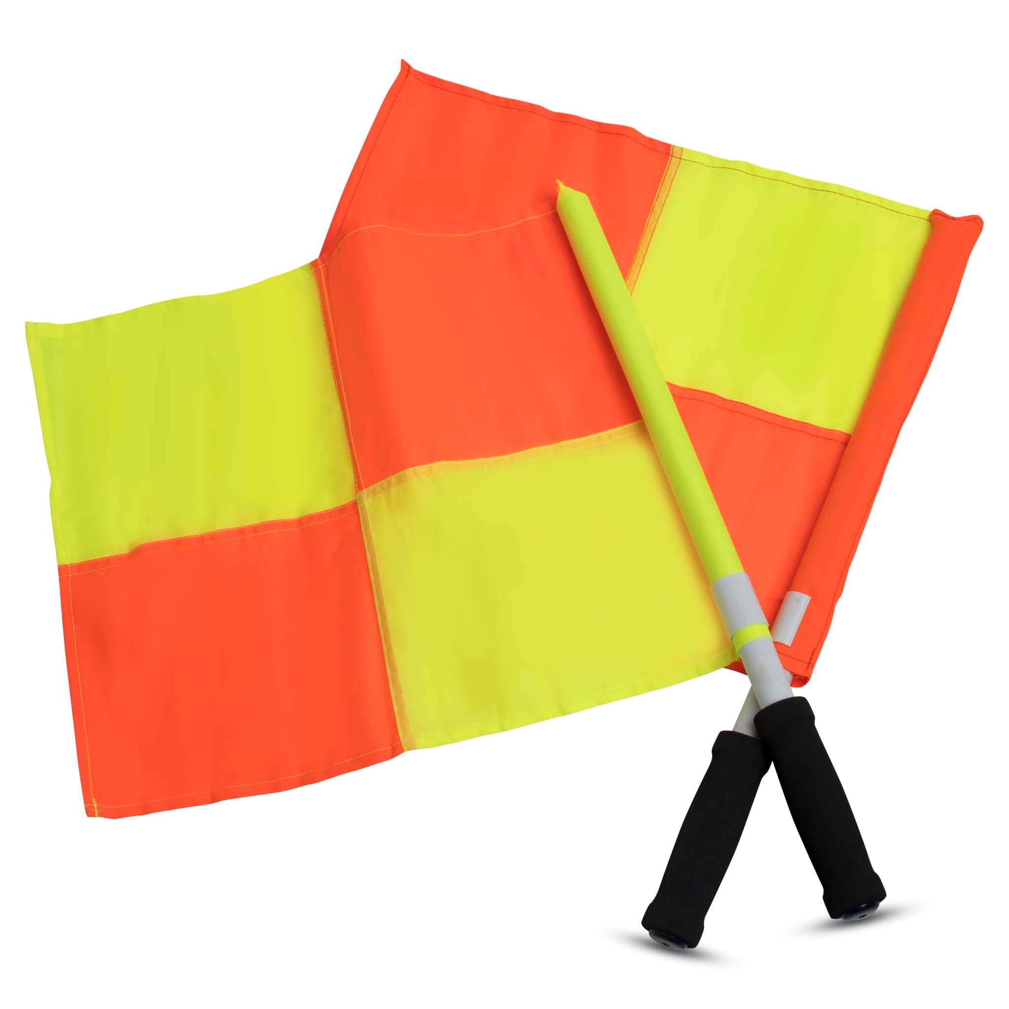 Linjedomarflagga - 2 stycken #färg_röd/gul