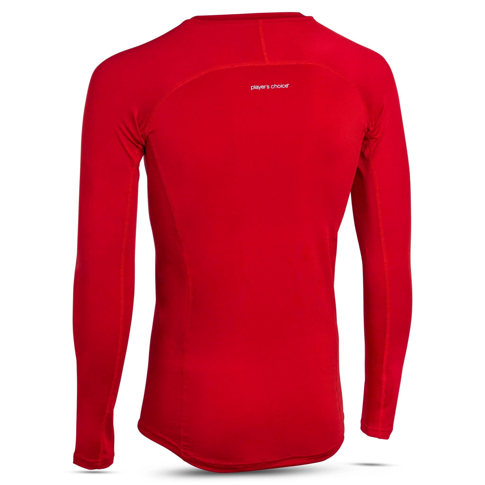 Röd Shirts L/S Baselayer, sedd bakifrån, långärmad fotbolls baselayer-tröja.