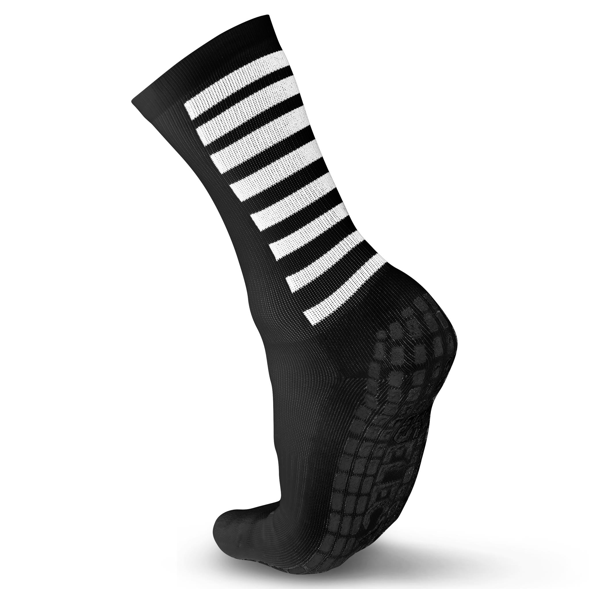 Svarta Sport socks Grip v23, Match & Training wear, vita ränder, greppsula, extra bild