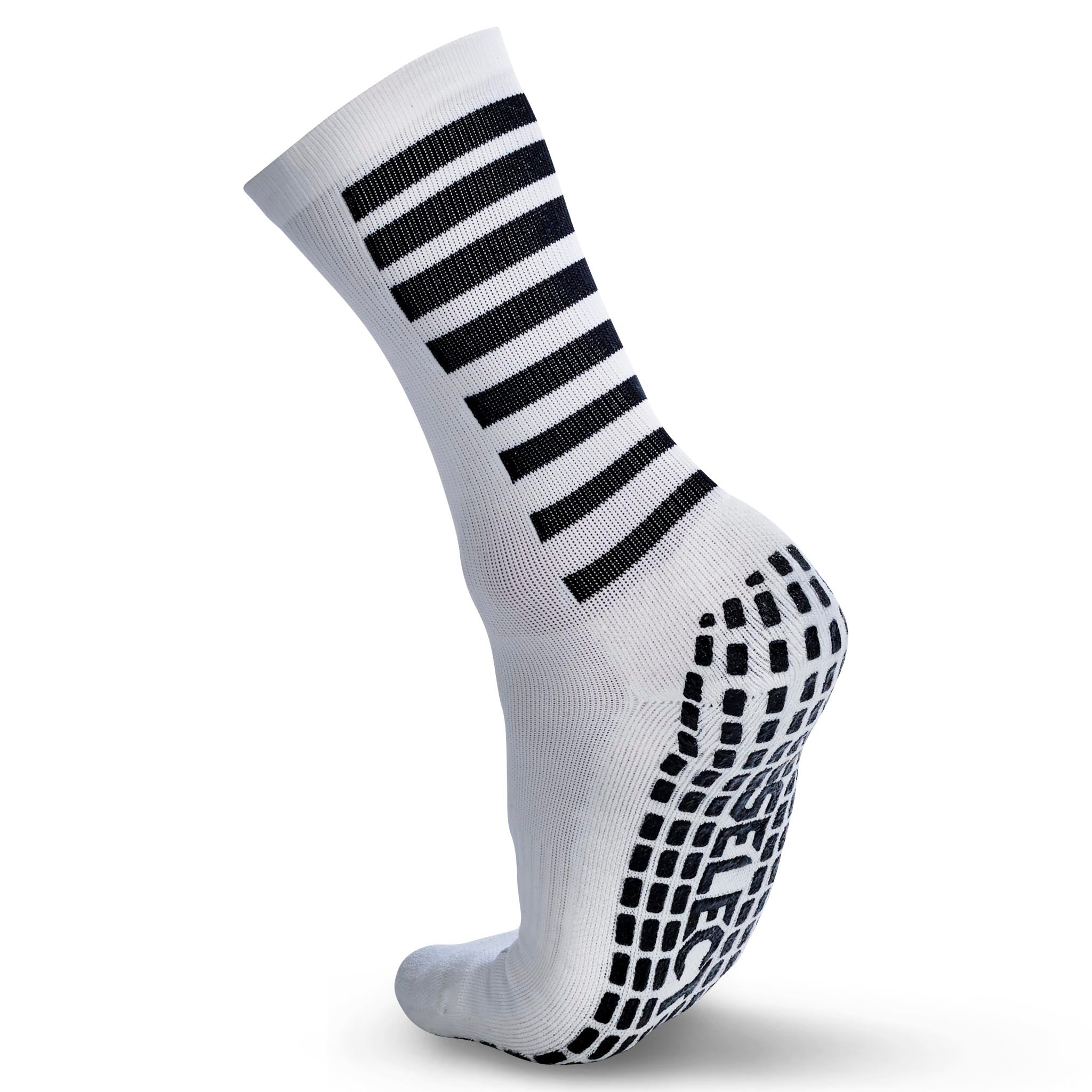 Vita Sport socks Grip v23, Match & Training wear, med svarta ränder och greppsula, extra vy