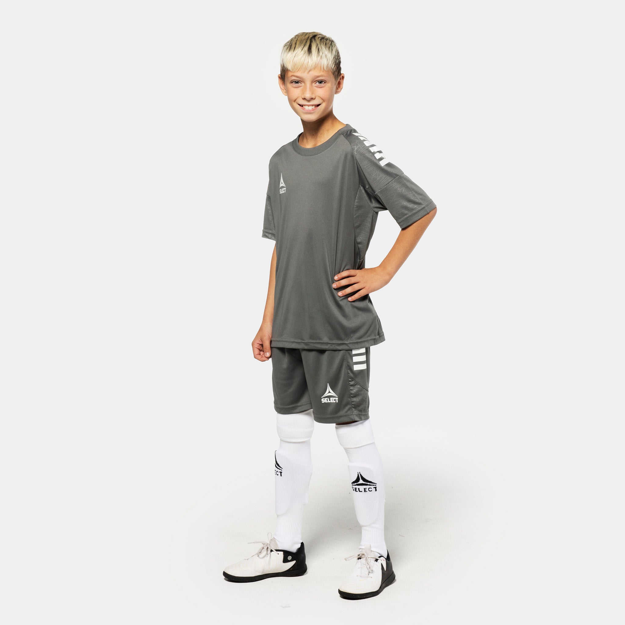 Spain Kortärmad spelartröja - Barn #färg_ #färg_grey/white