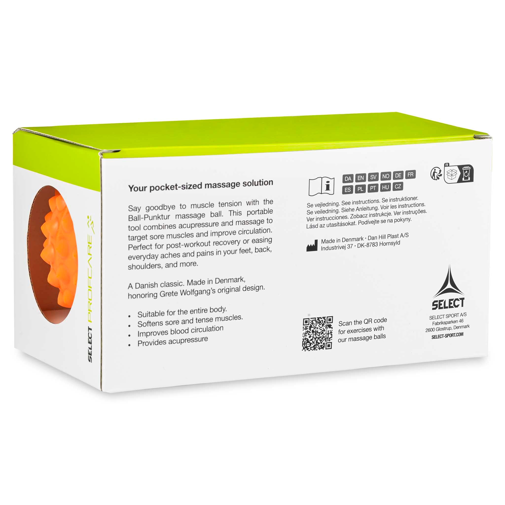 Massageboll - Ball-Punktur - 1 styck #färg_orange