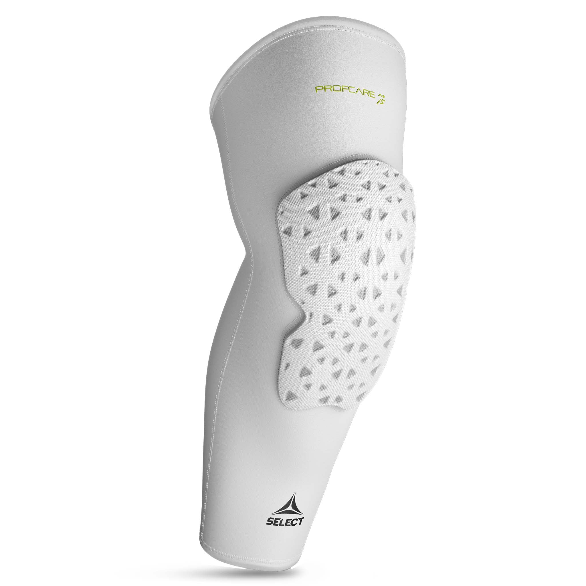 Vit Compression knee support long 6253, sportstöd, framsida med vadderad panel.