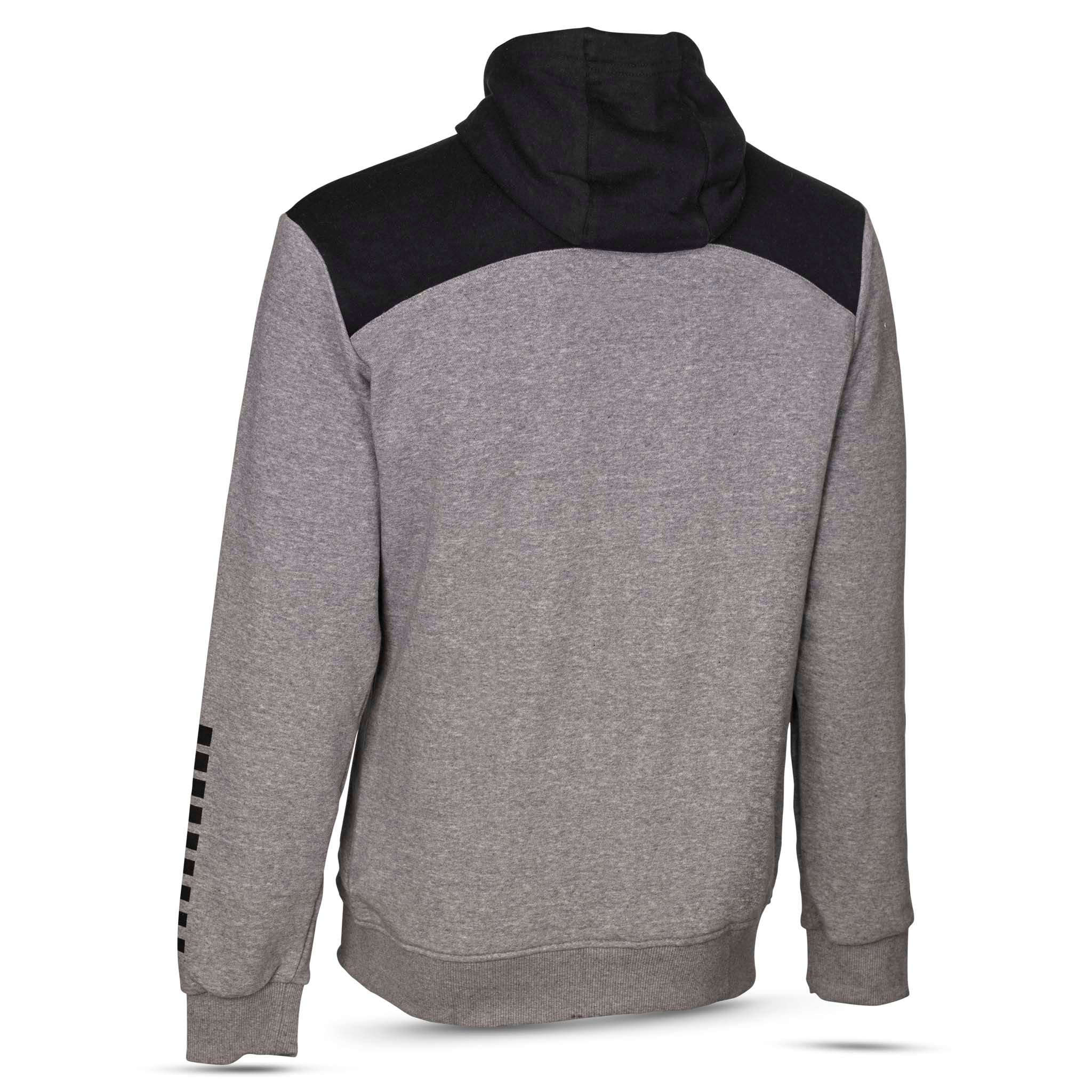 Oxford Hoodie dragkedja #färg_grå/svart #färg_grå/svart